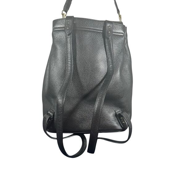 Cuyana Black Pebbled Leather Convertible Backpack Tote 13” original design main image 7